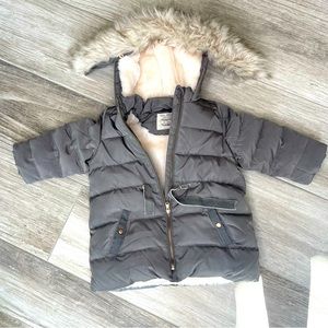 ZARA Kids Warm Puffer Toddler Jacket Sizd 12-18 months